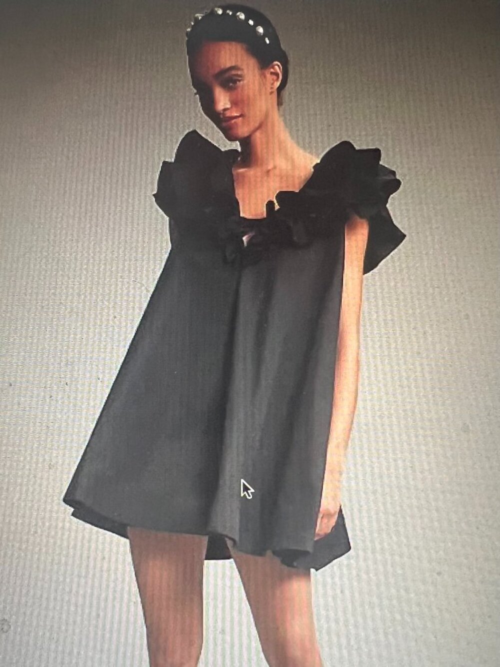 Fallon flutter-sleeve ruffled v-neck mini dress BHLDN